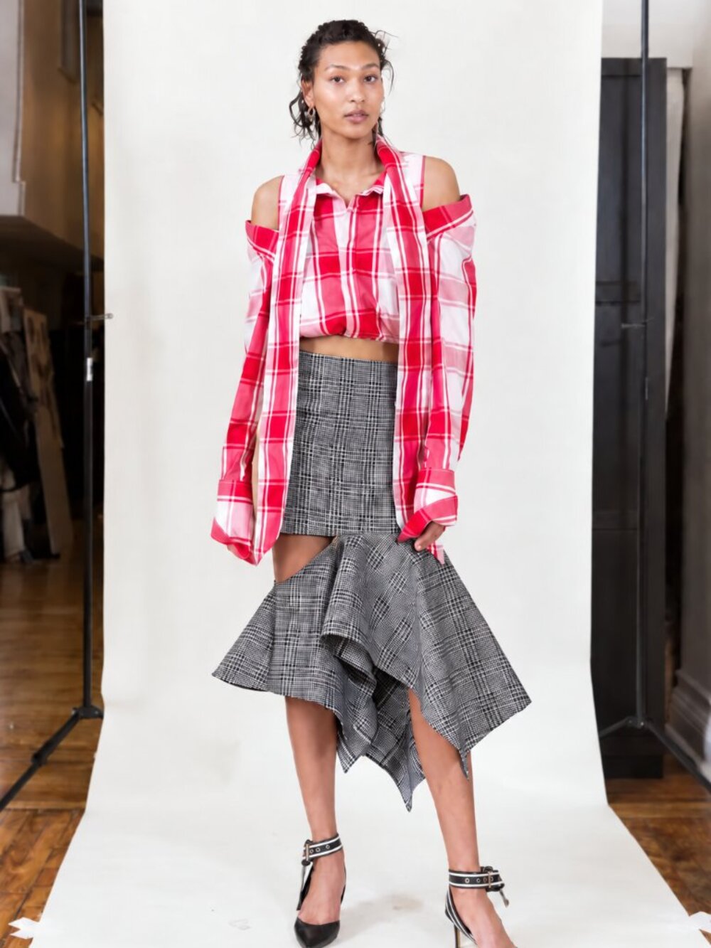 MONSE Resort Collection Assymetrical Zip Skirt
